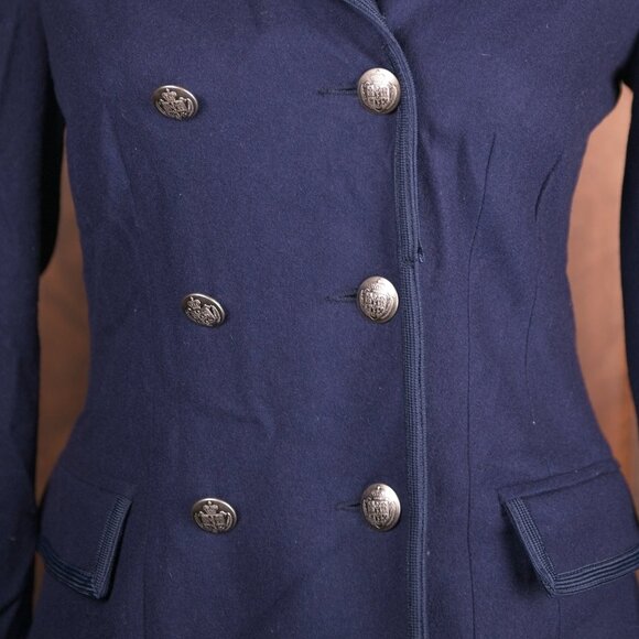 BB Dakota 50% Wool Blend Women’s Size Medium Blue Lined Button Up Blazer Size M - Picture 4 of 5